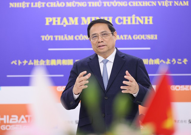 Thủ tướng Phạm Minh Chính thăm doanh nghiệp tiêu biểu của Nhật Bản và động viên công nhân Việt Nam- Ảnh 3.