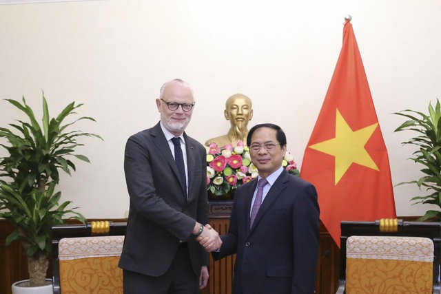 Bộ trưởng Ngoại giao Bùi Thanh Sơn tiếp cựu Thủ tướng Pháp Edouard Philippe - Ảnh 1.