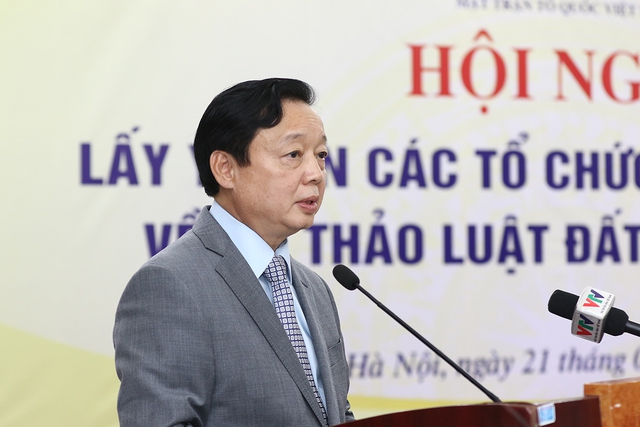 Phó Thủ tướng Trần Hồng Hà dự Hội nghị lấy ý kiến về Luật Đất đai (sửa đổi) - Ảnh 1.