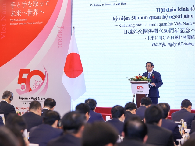 Thủ tướng: Quan hệ Việt Nam - Nhật Bản 'hướng tới tương lai, vươn tầm thế giới' với sự tin cậy, chân thành - Ảnh 1.
