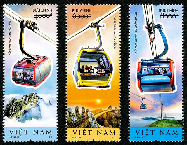 Phát hành bộ tem giới thiệu cáp treo Việt Nam - Ảnh 1.