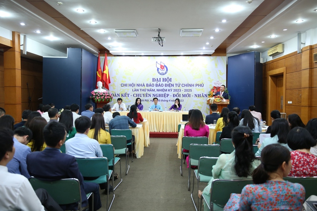 Đại hội Chi hội Nhà báo Báo Điện tử Chính phủ nhiệm kỳ 2023 - 2025 - Ảnh 1. Đại hội Chi hội Nhà báo Báo Điện tử Chính phủ nhiệm kỳ 2023 - 2025 - Ảnh 1.