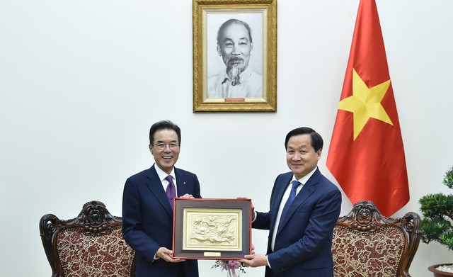 Phó Thủ tướng Lê Minh Khái tiếp Chủ tịch Liên đoàn Hợp tác xã Nông nghiệp quốc gia Hàn Quốc - Ảnh 4.