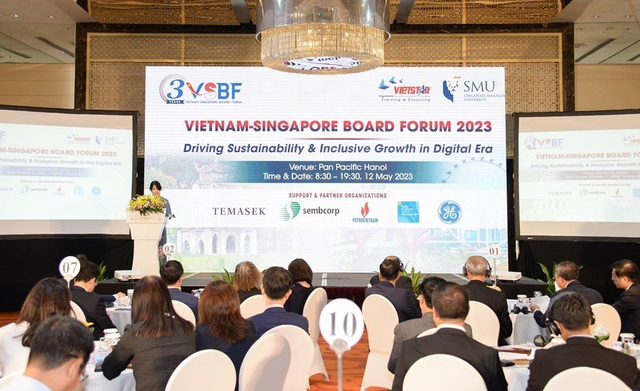 Diễn đàn Quản trị cấp cao Việt Nam - Singapore: Cấp bách đưa tính bền vững vào kinh doanh - Ảnh 1.