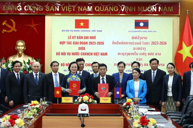 Bộ Nội vụ Lào Việt Nam và Bộ Nội vụ Lào ký biên bản hợp tác giai đoạn 2023-2026 - Ảnh 2.