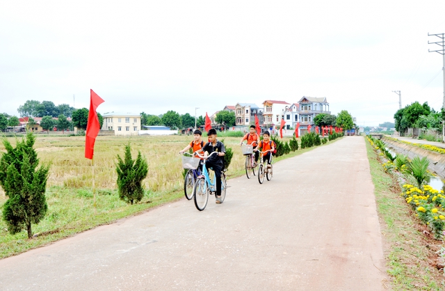 Huyện Phú Bình (Thái Nguyên) đạt chuẩn nông thôn mới - Ảnh 1.