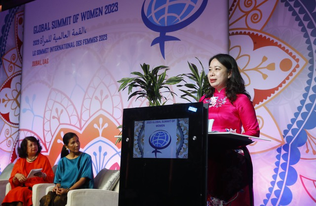 Phó Chủ tịch nước Võ Thị Ánh Xuân tham dự Hội nghị Thượng đỉnh Phụ nữ Toàn cầu 2023 - Ảnh 1.