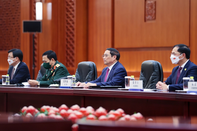 Thủ tướng Phạm Minh Chính hội kiến Ủy viên trưởng Nhân đại toàn quốc Trung Quốc - Ảnh 3.