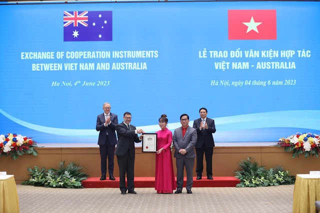 Việt Nam - Australia trao đổi nhiều văn kiện hợp tác quan trọng và khai trương 2 đường bay thẳng mới - Ảnh 1. Việt Nam - Australia trao đổi nhiều văn kiện hợp tác quan trọng và khai trương 2 đường bay thẳng mới - Ảnh 1.