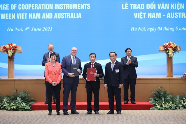 Việt Nam - Australia trao đổi nhiều văn kiện hợp tác quan trọng và khai trương 2 đường bay thẳng mới - Ảnh 4. Việt Nam - Australia trao đổi nhiều văn kiện hợp tác quan trọng và khai trương 2 đường bay thẳng mới - Ảnh 4.