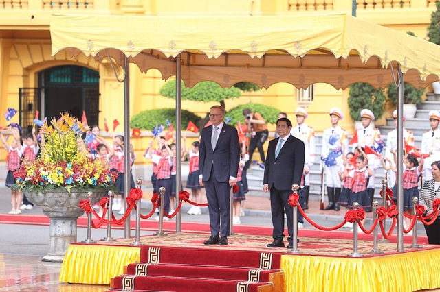Chùm ảnh: Thủ tướng Phạm Minh Chính đón, hội đàm với Thủ tướng Australia - Ảnh 5.