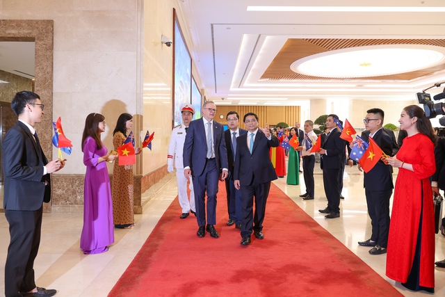 Chùm ảnh: Thủ tướng Phạm Minh Chính đón, hội đàm với Thủ tướng Australia - Ảnh 10.