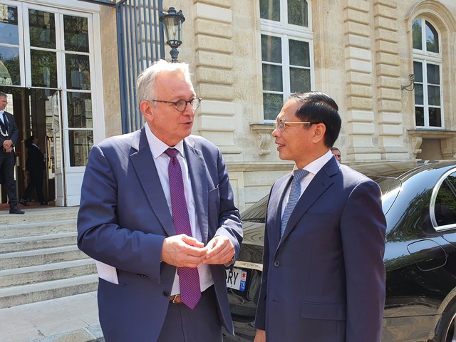 Bộ trưởng Ngoại giao Bùi Thanh Sơn tiếp kiến lãnh đạo Thượng viện Pháp - Ảnh 2.