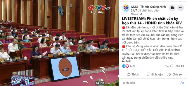 HĐND tỉnh Quảng Ninh: Livestream phiên chất vấn và trả lời chất vấn - Ảnh 1.
