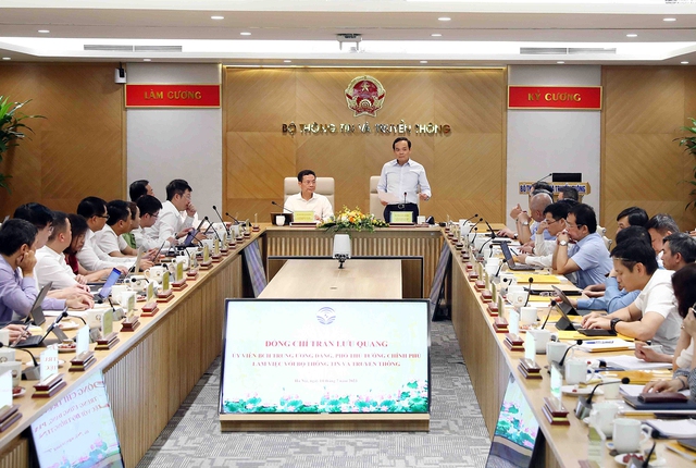 Phó Thủ tướng Trần Lưu Quang làm việc với Bộ Thông tin và Truyền thông - Ảnh 2.