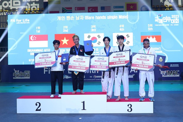 Việt Nam đoạt 2 huy chương tại Cuộc thi Võ thuật quốc tế tại Hàn Quốc - Ảnh 1.