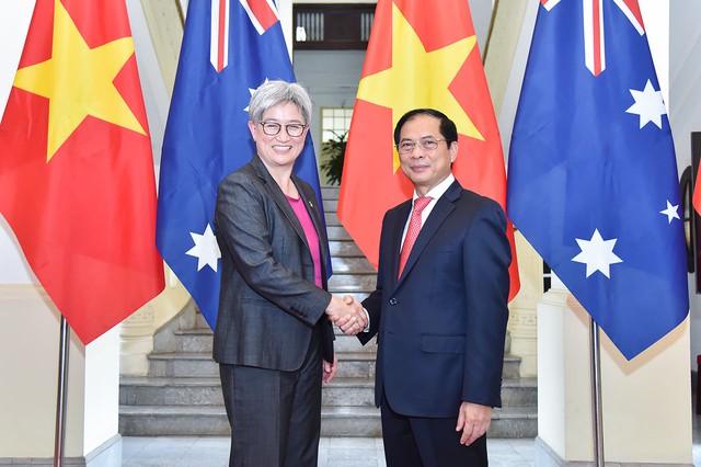 Bộ trưởng Ngoại giao Việt Nam-Australia trao đổi triển khai quan hệ Đối tác chiến lược - Ảnh 1.