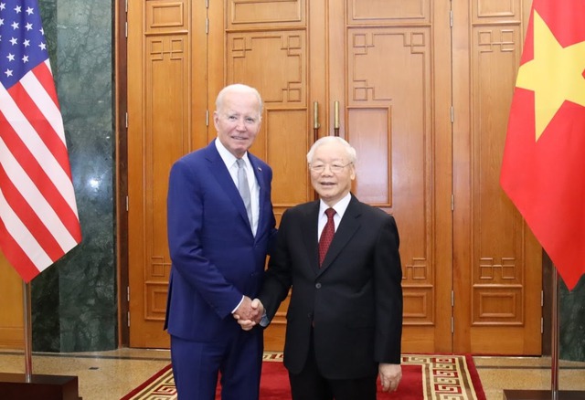 Tổng Bí thư Nguyễn Phú Trọng và Tổng thống Hoa Kỳ Joe Biden