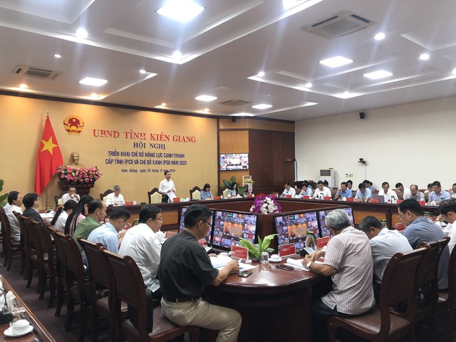 Kiên Giang tổ chức Hội nghị triển khai Chỉ số Năng lực cạnh tranh cấp tỉnh (PCI) và Chỉ số xanh (PGI) năm 2023  - Ảnh 1.