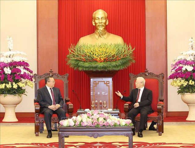 Tổng Bí thư Nguyễn Phú Trọng tiếp Trưởng Ban Liên lạc Đối ngoại Trung ương Đảng Cộng sản Trung Quốc - Ảnh 1.