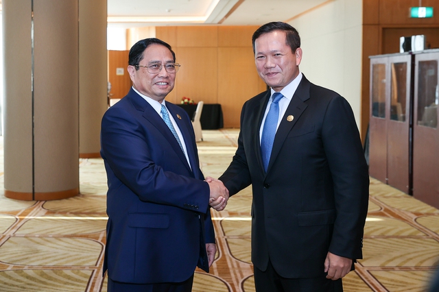 Thủ tướng Phạm Minh Chính ăn sáng làm việc với Thủ tướng Lào và Thủ tướng Campuchia - Ảnh 2.