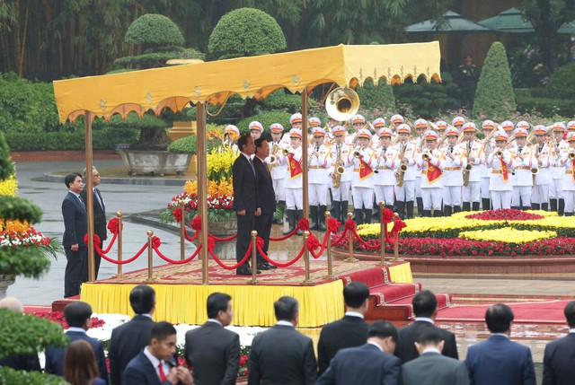 Chủ tịch nước Võ Văn Thưởng chủ trì lễ đón Tổng thống Indonesia- Ảnh 1.