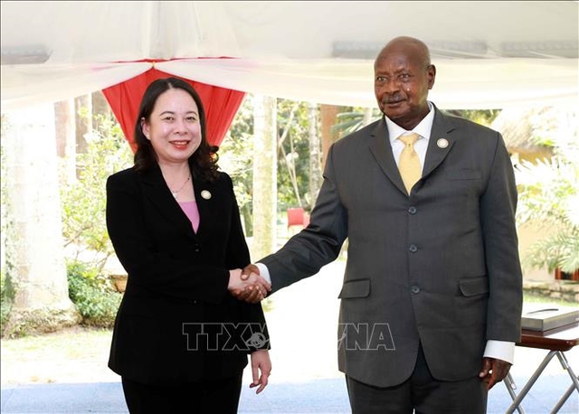Phó Chủ tịch nước Võ Thị Ánh Xuân hội kiến Tổng thống Uganda Yoweri Museveni- Ảnh 1.