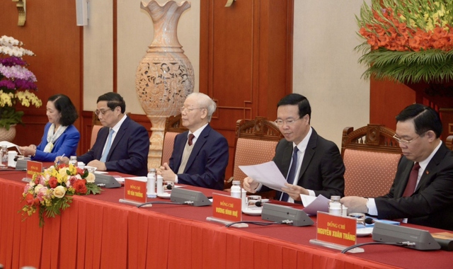 Tổng Bí thư Nguyễn Phú Trọng chủ trì phiên họp thứ nhất Tiểu ban văn kiện Đại hội XIV của Đảng- Ảnh 2.