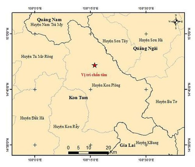 Liên tiếp 6 trận động đất tại Kon Tum trong ngày 28 Tết- Ảnh 1.