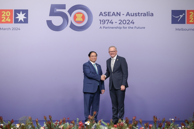 Thủ tướng dự Lễ đón các Trưởng đoàn tham dự Hội nghị Cấp cao ASEAN – Australia- Ảnh 1.