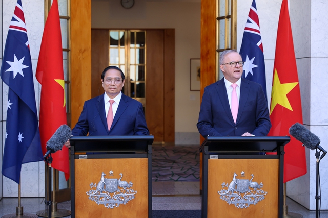 Tuyên bố chung về việc nâng cấp quan hệ lên Đối tác Chiến lược toàn diện giữa Việt Nam và Australia- Ảnh 1.