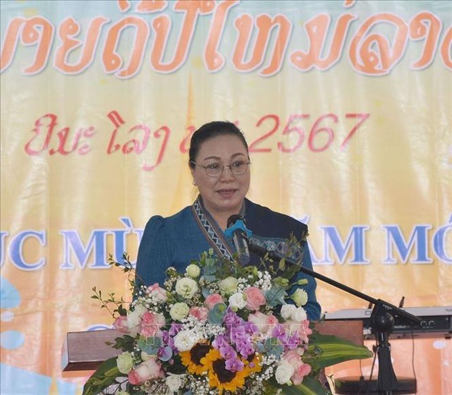 Lãnh đạo Đảng, Nhà nước tham dự lễ đón Tết cổ truyền Bunpimay của Lào- Ảnh 3.