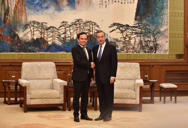 Phó Thủ tướng Chính phủ Trần Lưu Quang hội kiến Bộ trưởng Ngoại giao Trung Quốc Vương Nghị- Ảnh 1.