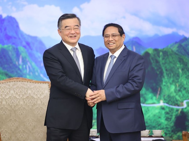 Thủ tướng Phạm Minh Chính tiếp Phó Ủy viên trưởng Nhân đại toàn quốc Trung Quốc- Ảnh 1.