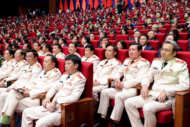 Các đại biểu công an dự Đại hội - Ảnh: VGP/Nhật Bắc