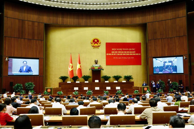 CHÙM ẢNH: Hội nghị toàn quốc quán triệt, triển khai Nghị quyết Trung ương 11- Ảnh 7.