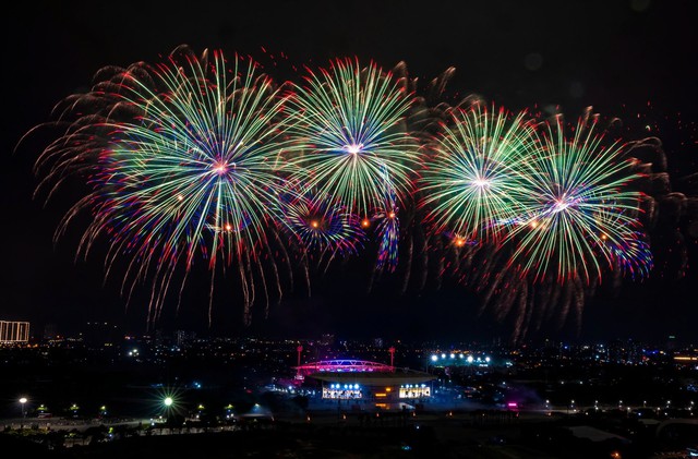 Chùm ảnh: Tổng duyệt bắn pháo hoa chào mừng Đại hội XIV của Đảng- Ảnh 3.