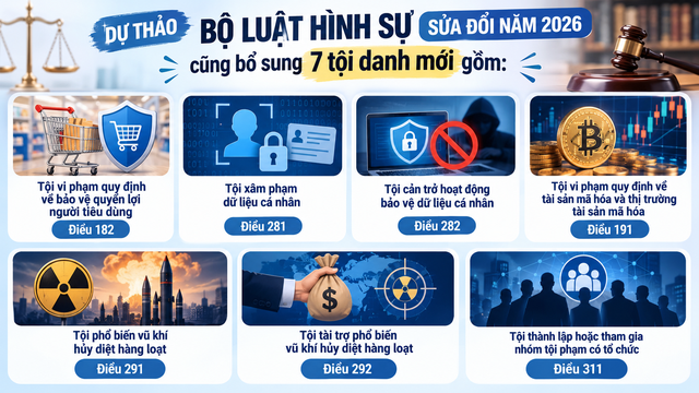Bộ Công an đề xuất bổ sung 7 tội danh mới trong Bộ luật Hình sự (sửa đổi)- Ảnh 1.