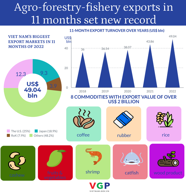 Agro-forestry-fishery export turnover sets new record - Ảnh 1.