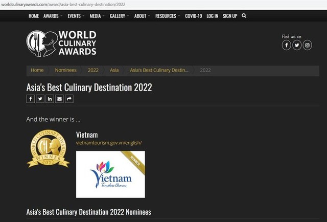 Viet Nam honored as Asia’s Best Culinary Destination 2022 - Ảnh 1.