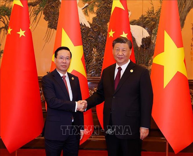 President Vo Van Thuong meets top Chinese Party and State leader - Ảnh 1. President Vo Van Thuong meets top Chinese Party and State leader - Ảnh 1.