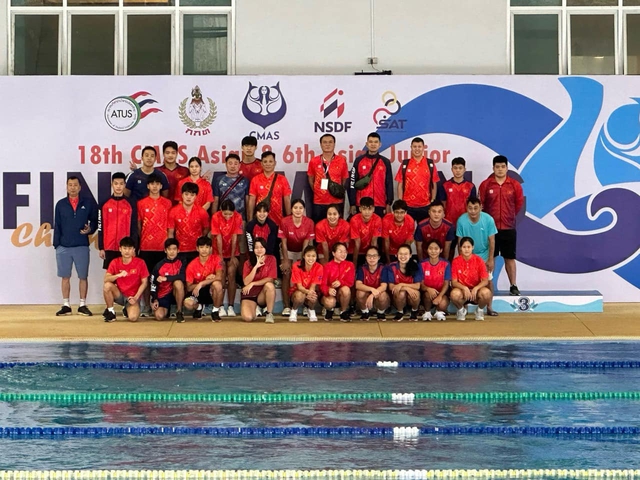 Finswimmers win in Asian championship in Thailand- Ảnh 1.