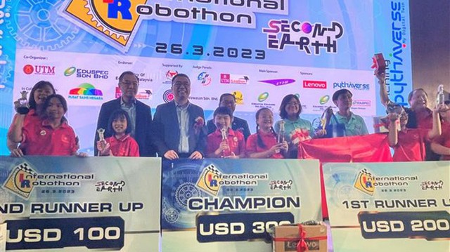 Viet Nam wins 17 prizes at International Robothon 2023 - Ảnh 1.