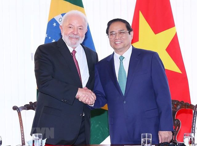 Prime Minister holds talks with Brazillian President - Ảnh 1.