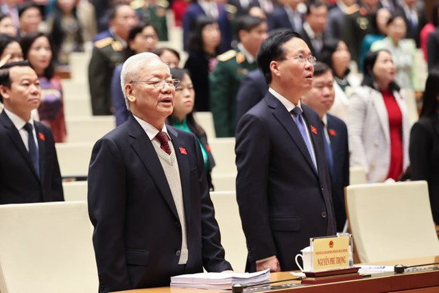 Party General Secretary Nguyen Phu Trong attends National Assembly's extraordinary session- Ảnh 1.