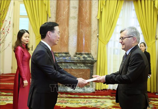 President Vo Van Thuong receives credentials from newly-accredited ambassadors- Ảnh 1.