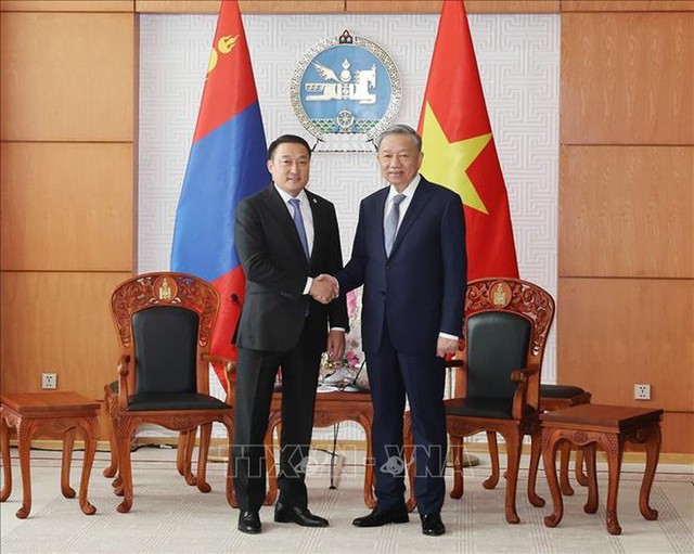 To Lam meets Mongolian Prime Minister, top legislator- Ảnh 2.