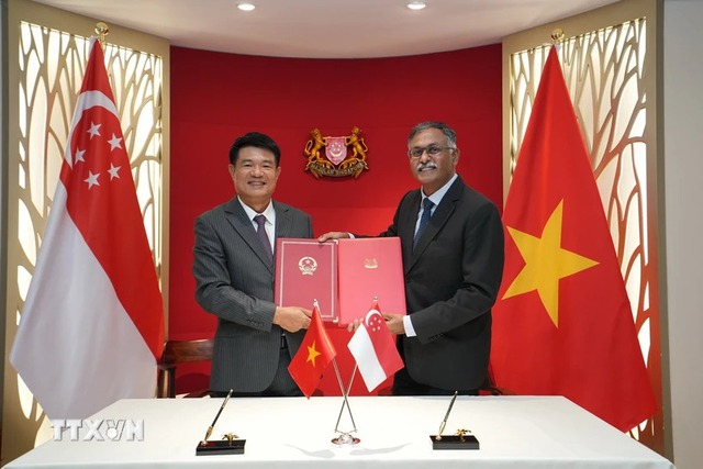 Viet Nam, Singapore sign treaty on mutual legal assistance in criminal matters- Ảnh 1.