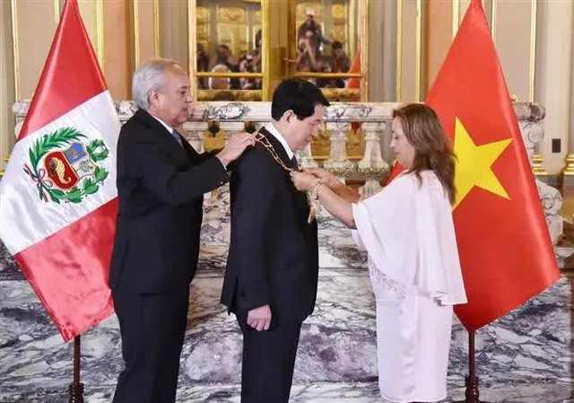 President Luong Cuong honored with 'The Sun of Peru' Order- Ảnh 1.