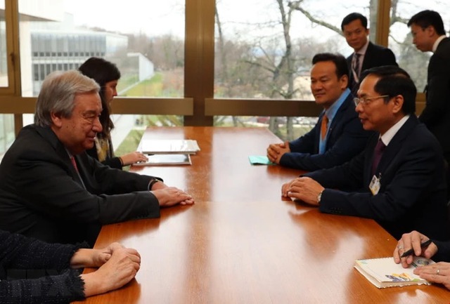 Foreign Minister meets UN leaders in Geneva- Ảnh 1.
